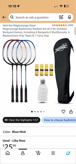 Badminton Set of 4