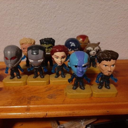 Avengers Endgame Happy Meal Figures Golden Bottom