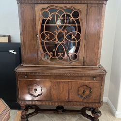 Antique China Cabinet  And Dining Table