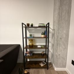 Modern Industrial Bookshelf – Wood & Metal (Loft / Condo Style) 