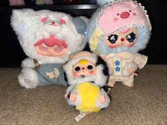 baby three plush and other plushies