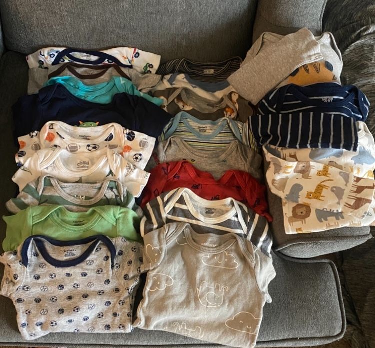 Baby Bundle Onesies/Beanies, 35 Items=$15