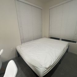 Queen size bed frame and mattress