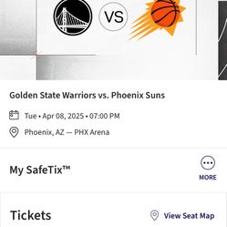 Suns vs. Warriors Tickets! 4/8/25 Lower Level!!!