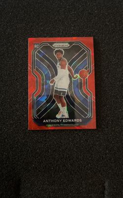Anthony Edward’s Prizm No.258 Red Cracked Ice 
