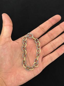 18k gold david yurman and silver bracelet