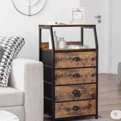 Night Stand, Tall 4 Drawers Dresser