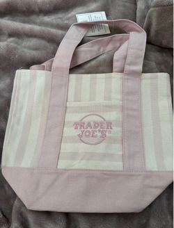 Pink trader Joe tote bag