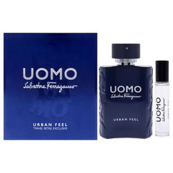 SALVATORE FERRAGAMO - UOMO URBAN FEEL TRAVEL 2PC SET EDT ( M ) 3.4 OZ