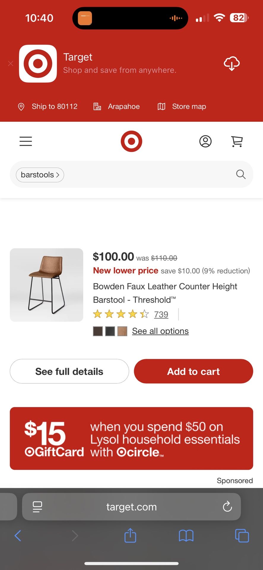 3 Bar stools - Sold In Set