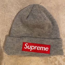 Grey Supreme Beanie