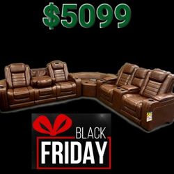 Backtrack Chocolate Power Reclining Sectional