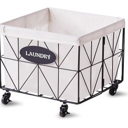 Wimarsbon Shelf Baskets with Wheels – Collapsible Storage Bins (Set of 4)