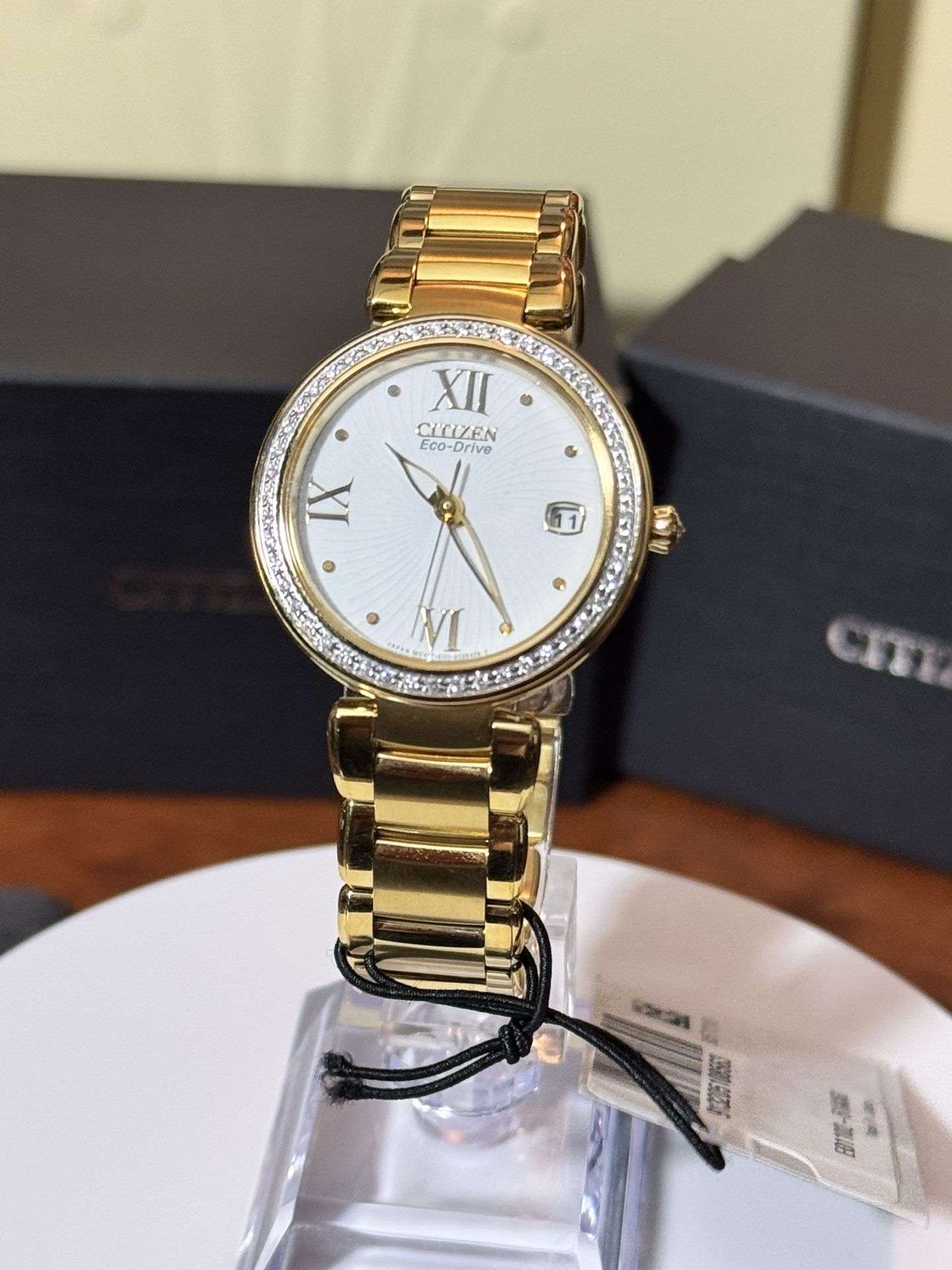 Citizen Eco-Drive Women's Diamond Accent Gold Watch 33MM EO1102-51A