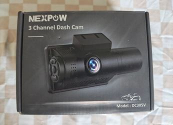 NEXPOW DC305V 3-Channel Dash Cam (Front + Cabin + Rear) 2.5K/1080P – New In Box