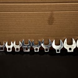 Snap-on Tools 11 pc 3/8" Drive SAE Open-End Crowfoot Wrench Set (3/8-1")
