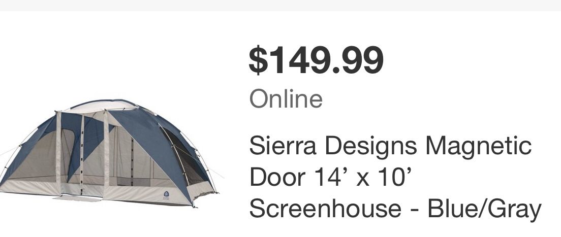 •••NEW: Sierra Designs Magnetic Door 14’ x 10’ Screenhouse Canopy•••