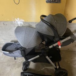 Evenflo Double Stroller + Base