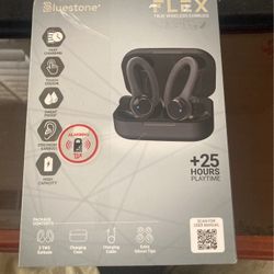 Flex Try Wireless Earbuds 25 Hours Playtime Flexible Eathooks Brand New box $50