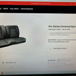 Tmi Pro Series, Universal Sport 55”  Bench Seat