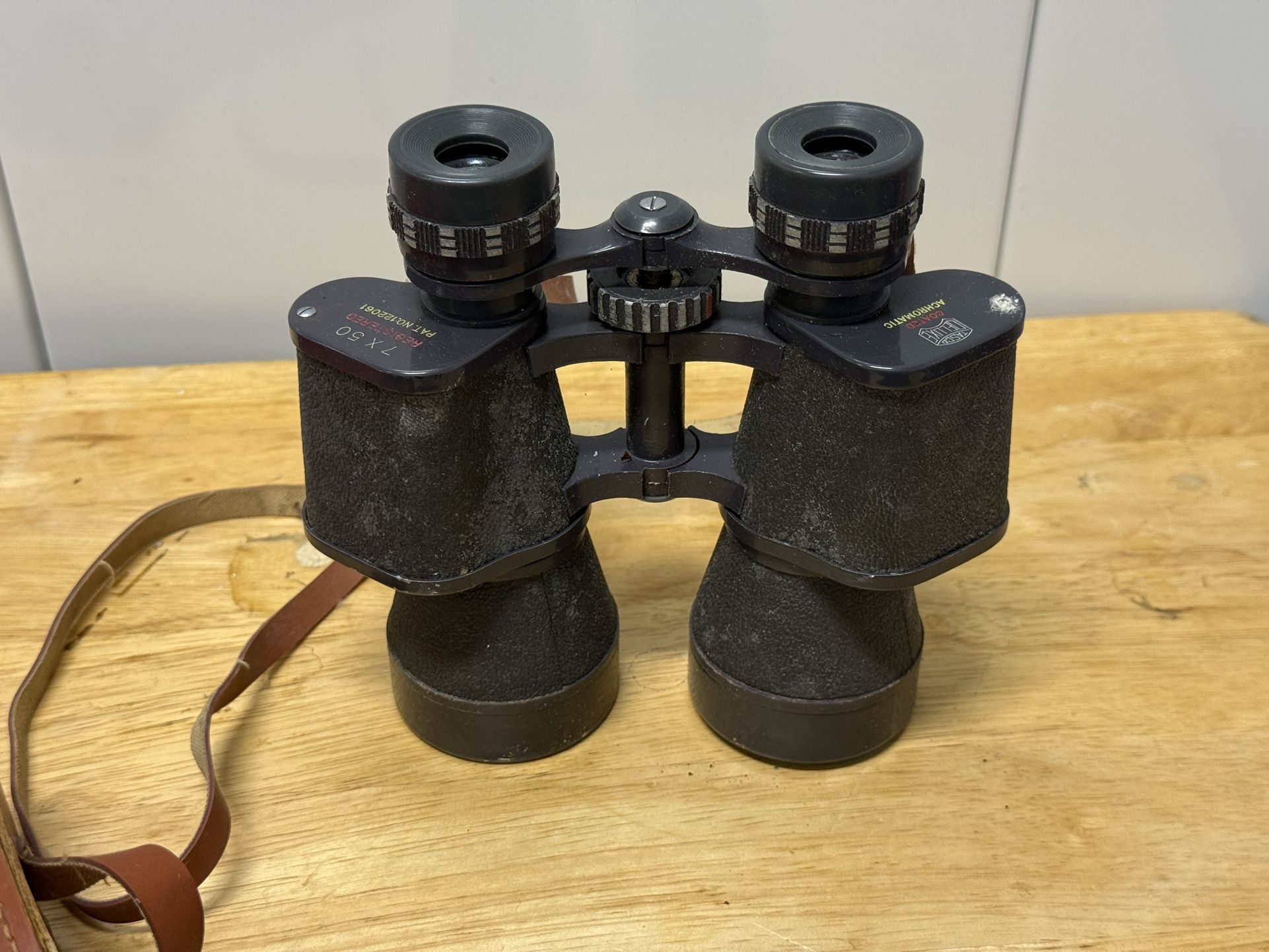 Vintage Tasco 7x50 Binoculars – Coated Optics, Leather Strap