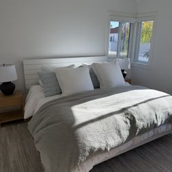 White king bed Frame