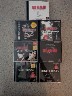 Capcom PS1/Dreamcast Japanese Game Lot – Resident Evil & Dino Crisis