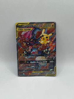 Non TCG Pokemon Charizard & Pikachu Gx Fan Art Card