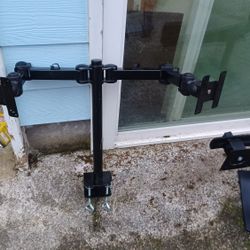 Dual Monitor Clamp On Stand