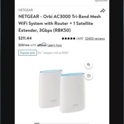 Netgear Orbi AC3000 WiFi Router