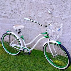 Classic Phat Cycle 26" Beach Cruiser Bike Bicicleta Basket 