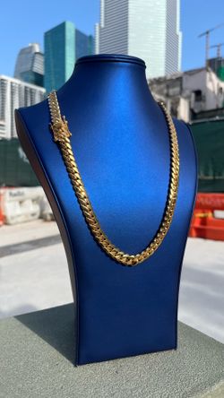 Handmade Miami Cuban Link Chain - 10MM 24” 14K Gold Over .950 Silver