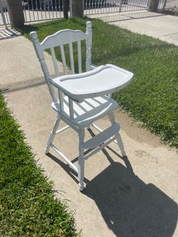 Vintage wooden high chair