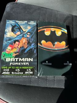 Batman Forever 1995 & Batman 1989 VHS Brand New Sealed
