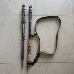 Star Wars Rey Staff Foam Cosplay Prop Detachable Sections w Shoulder Strap