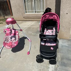 Stroller and Baby Rocker 