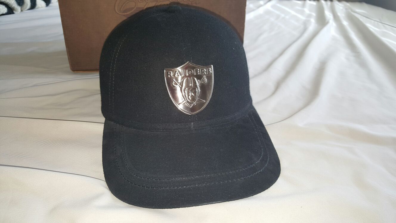 NEW - RARE Raiders Hat w/Box! *7 1/2* Wool/Suede w/Pewter Logo! -# ...