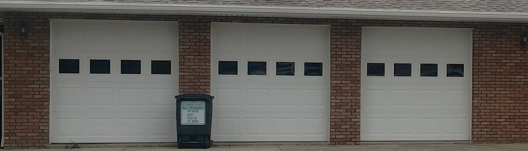 White Wayne Dalton 8300 8'x8' Steel Insulated Garage Door -- Used