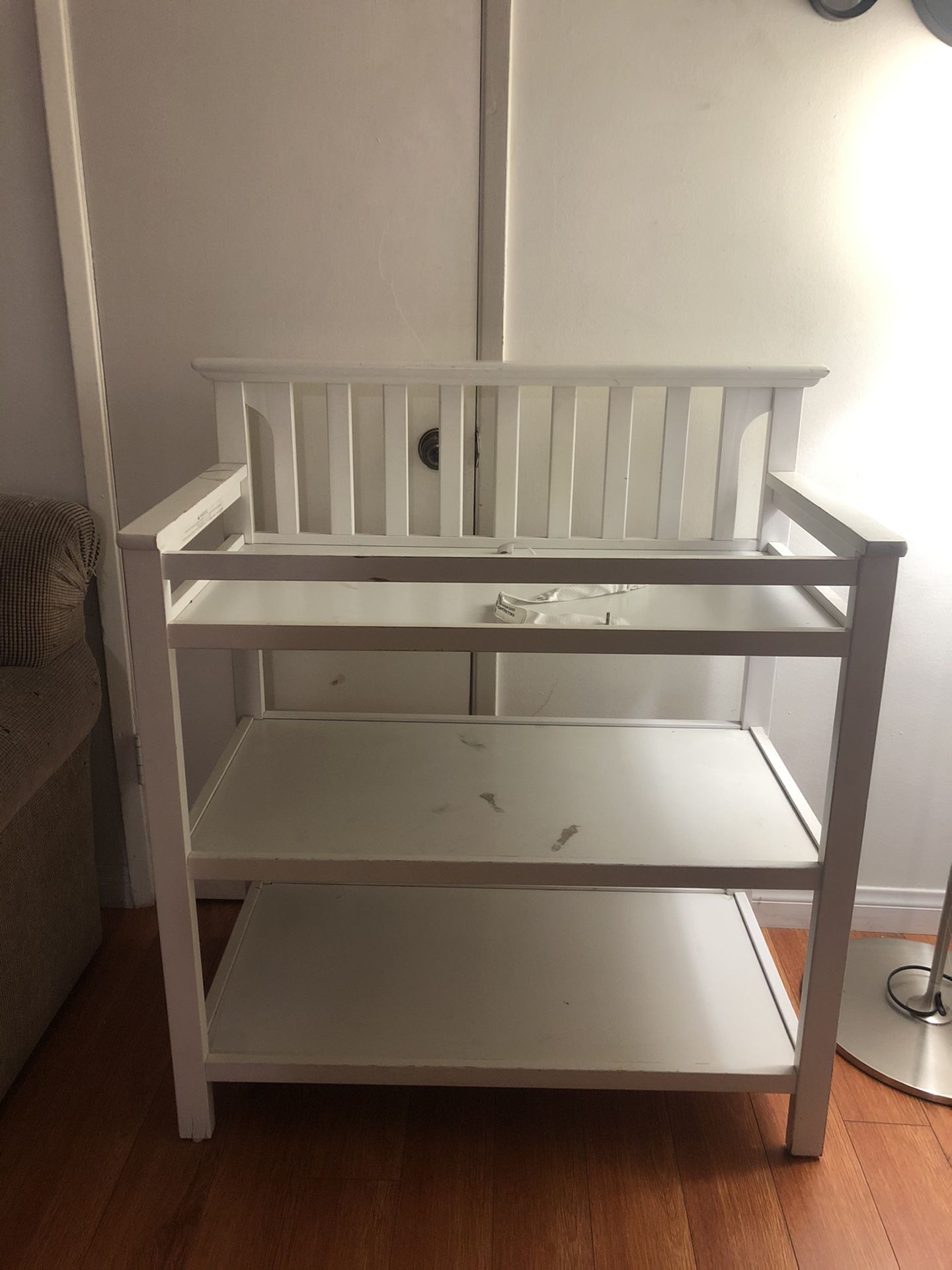 Changing table and shelf