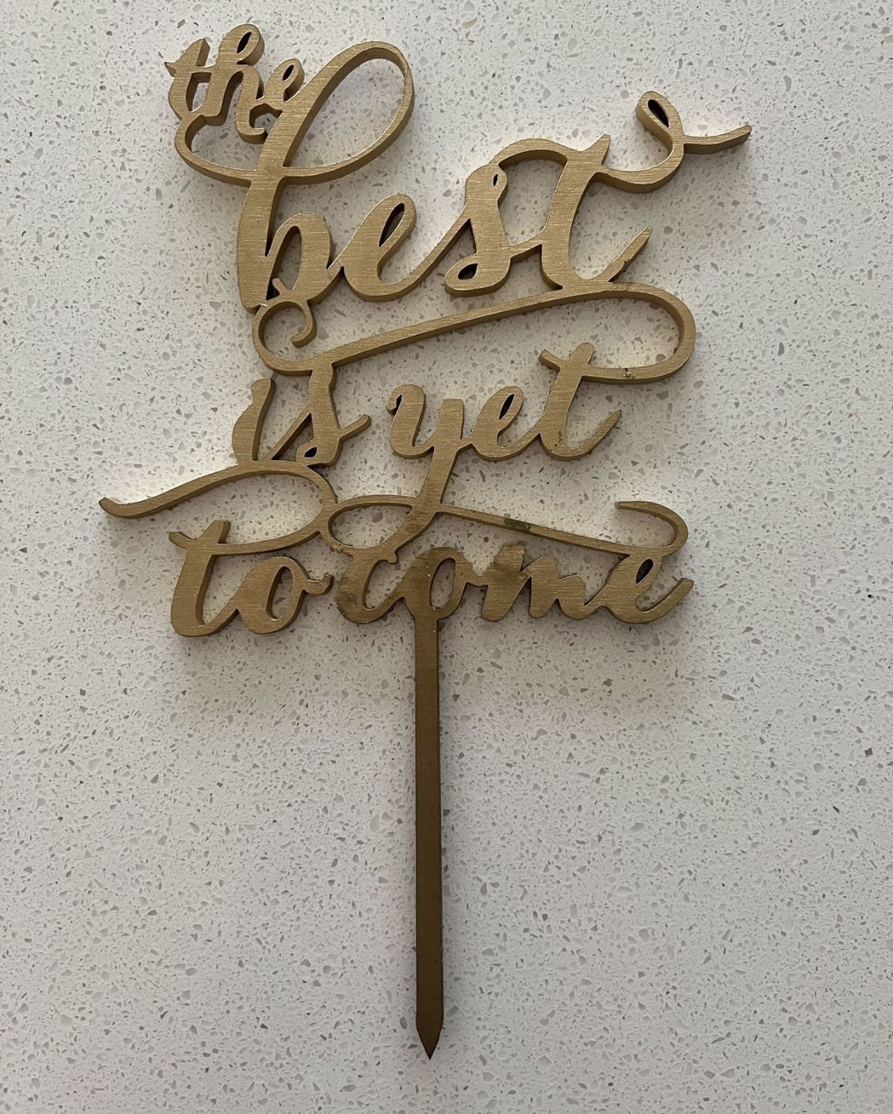 Cake Topper - Gold