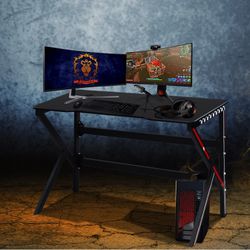 Heavy Duty High Performance Gaming Desk K Shape Computer Desk Cable Accessory Professional Players Personal Working Station Lap Desk Metal Legs Desk |