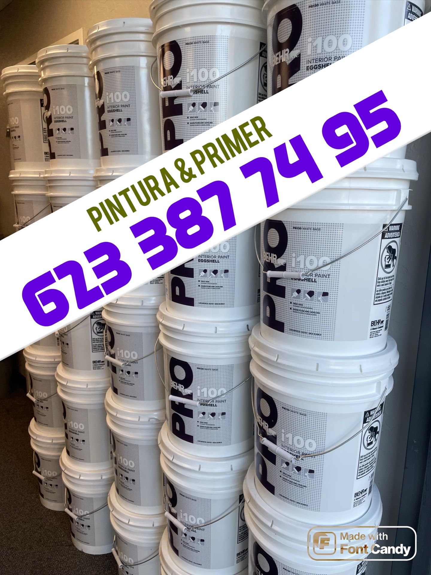 Pintura blanca nueva