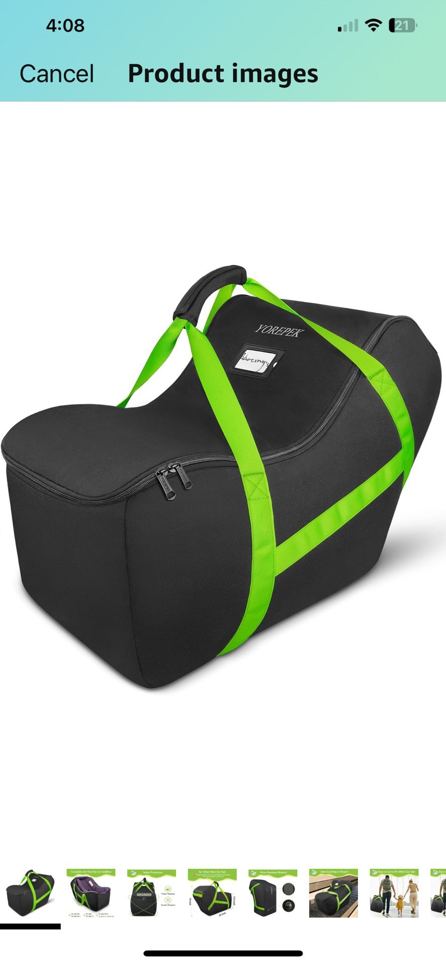 Car Seat Travel Bag