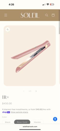 Soleil IR+ Wide 1.5” infrared flat iron