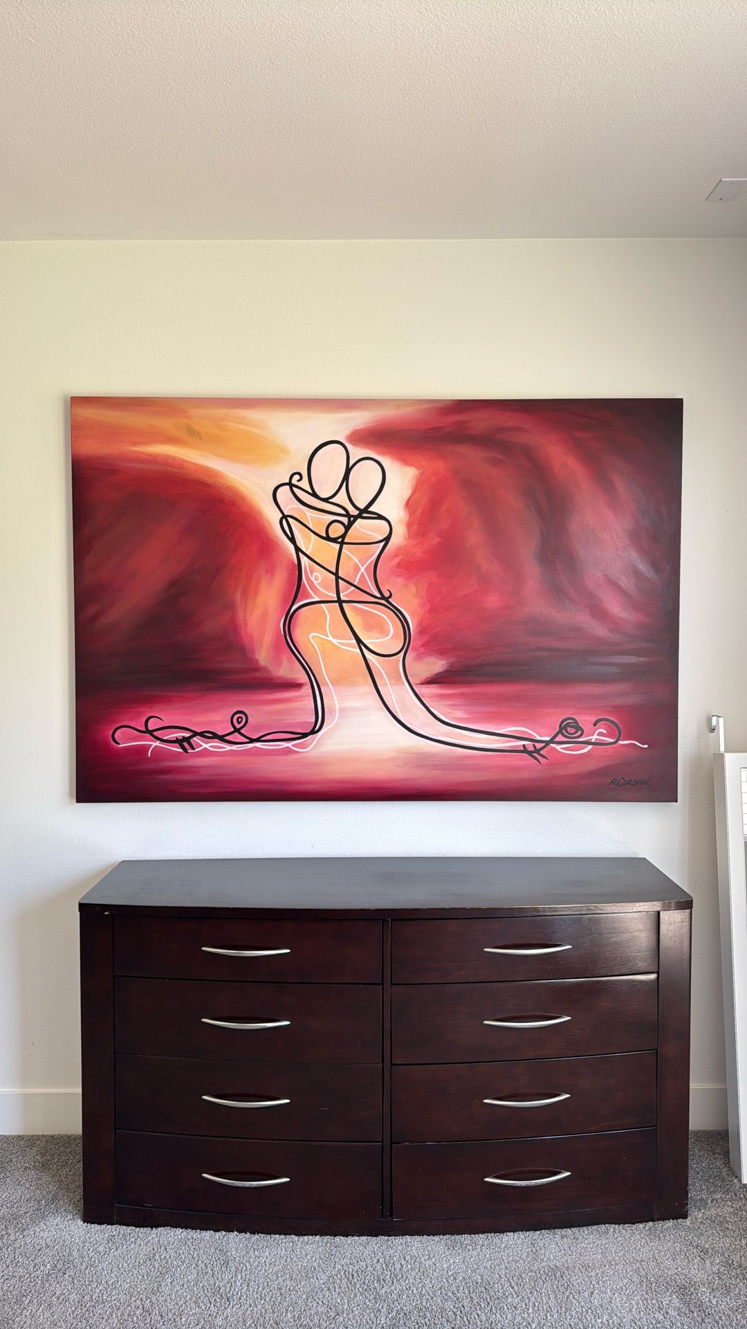 Hand Painted Canvas Art Love ❤️
