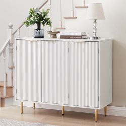 NEW White 40 in. Sideboard Console Buffet Table