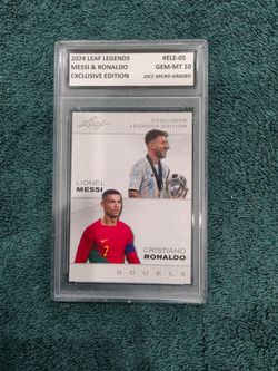 2024 Leaf Legends Messi & Ronaldo Exclusive Edition Card GEM-MT 10
