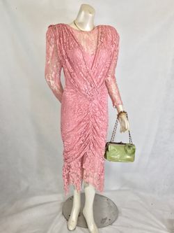 A La Carte Vintage Pink Lace Dress