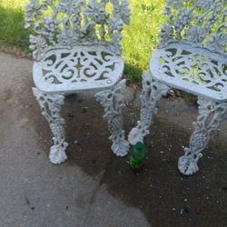 2 Cast Iron Chairs
