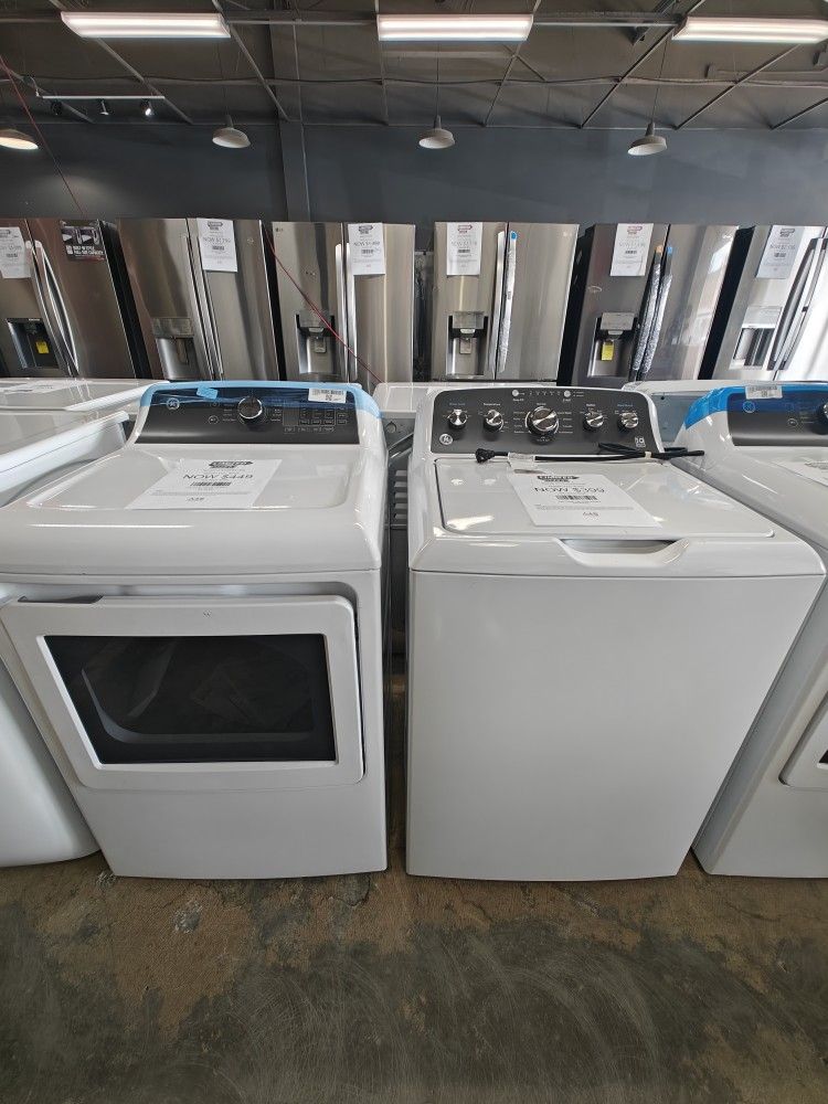 GE top loader washer and dryer